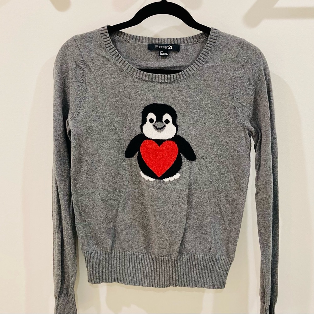 Penguin Heart Sweater